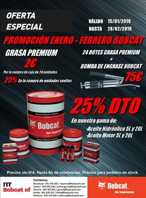 PROMOCIÓN DE LUBRICANTES BOBCAT ENERO 2019